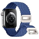 Nepfaivy Cinturino Intrecciato Compatible con Apple Watch 45mm 44mm 46mm 49mm 42mm, Cinturino in Nylon Elastico con Fibbia Magnetica per iWatch Series 11/10/9/8/SE/7/6/5/4/3/2/1/Ultra, Blu