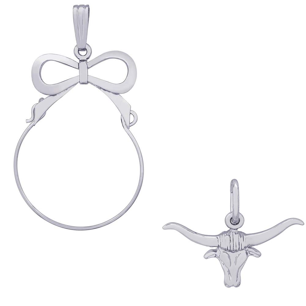 Rembrandt Charms Steer Charm on an Optional Charm Holder