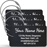 Personalized Luggage Tags for suitcases - Handmade Customized Laser Engraved Metal Luggage Tags with