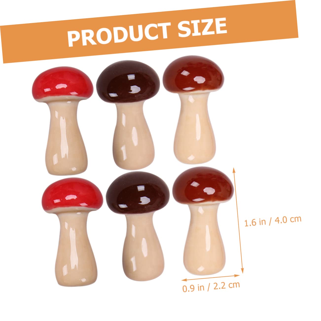 Luxshiny Support de Rangement pour Baguettes Lot de 6 Pièces, Facile à Nettoyer en Céramique Champignon Décoration de Table à Manger Élégante Maison