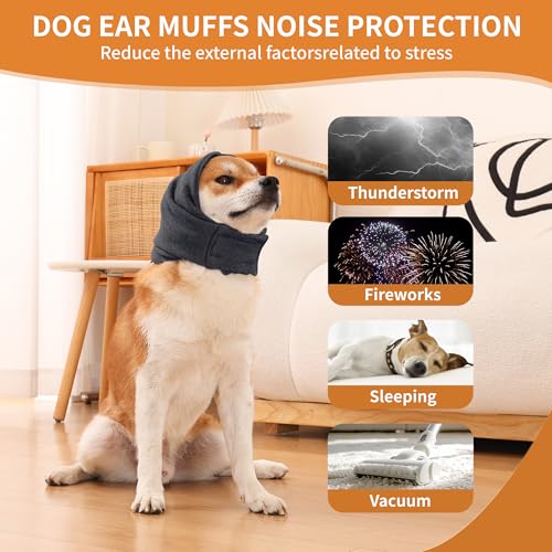UUREED Protetor de ouvido para cães, proteção contra ruído, faixa de ouvido para hematoma de cachorr