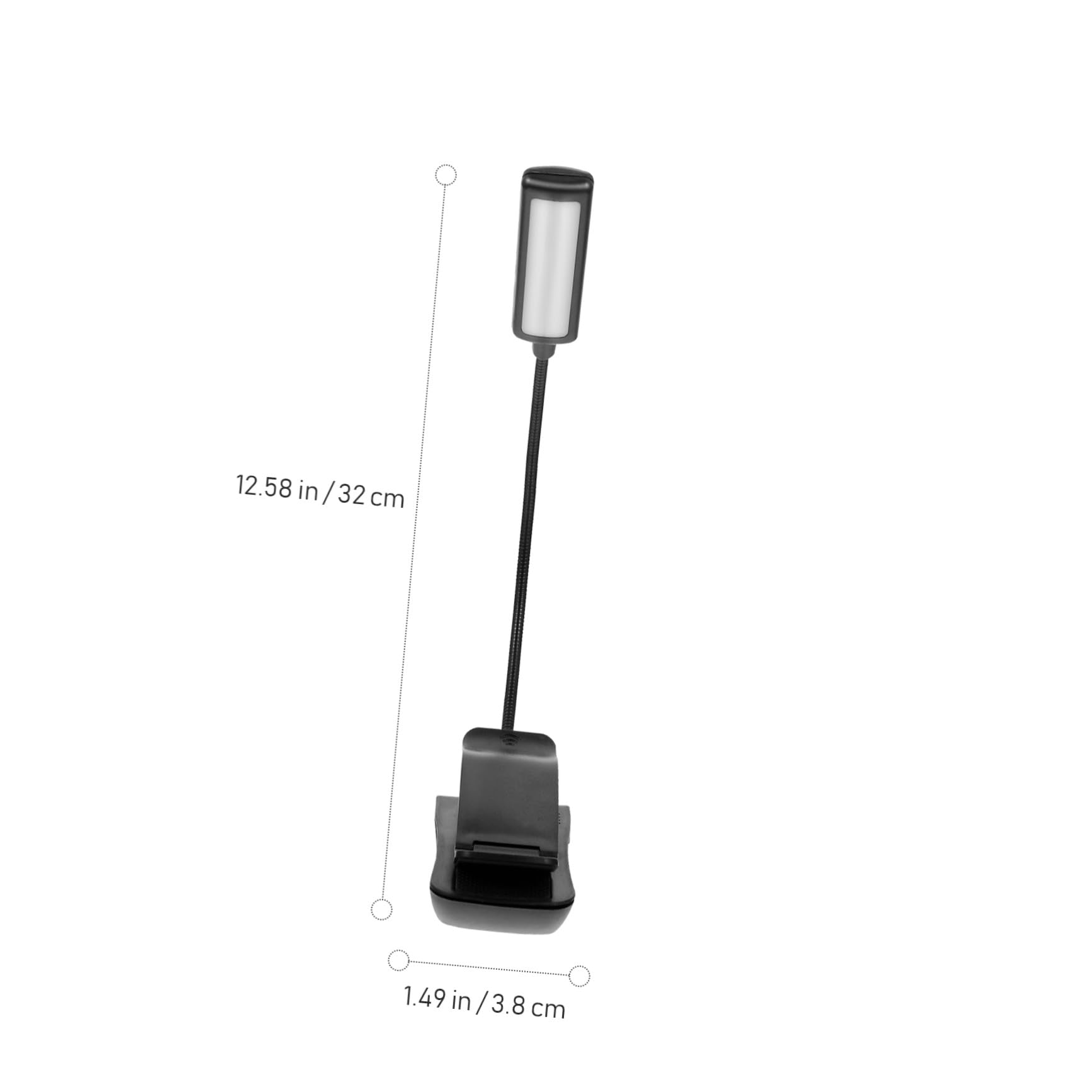 Yardenfun Lampes de Lecture LED Rechargeables Distribution Uniforme de Lumière Noires Lot de 2 en Plastique et Design Stable pour Pupitre de Musique