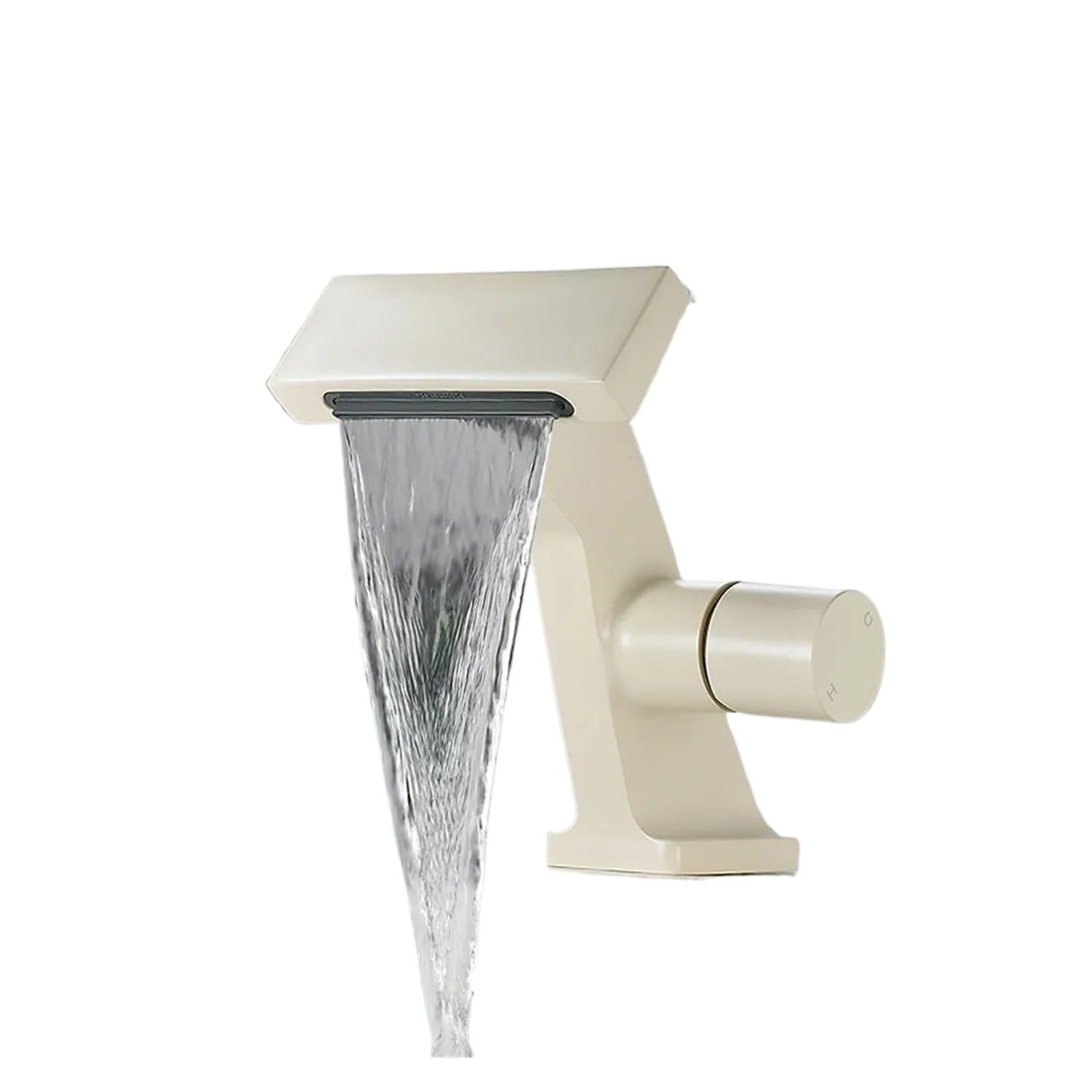 Laighjenbcf White Faucet，Waterfall Bathroom Sink Faucet Hot Cold Dual Control