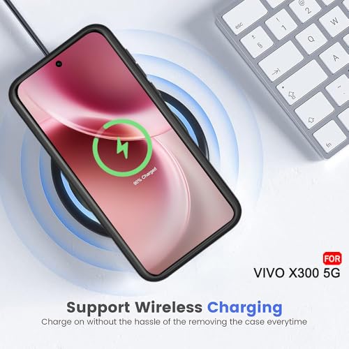 Image of TheGiftKart Hybrid Shockproof Back Cover Case for Vivo X300 5G Compatible with MagSafe | Camera Protection Module | Hard Back Cover for Vivo X300 5G (PC & TPU, Transparent Clear Back, Black Sides)