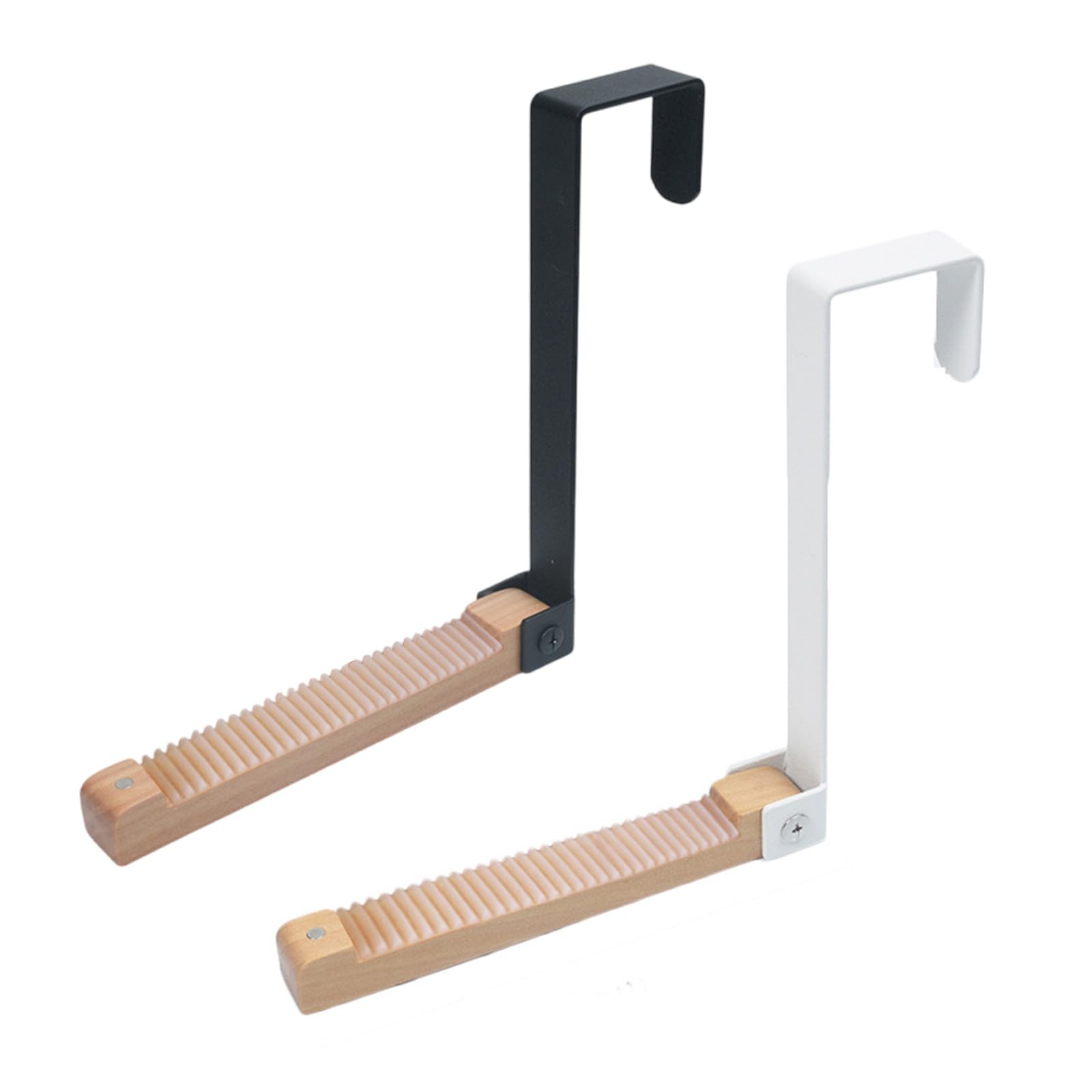 Msioytog E Innovativ Foldabl Over Door Hooks With Nonslip Protections Sturdy Wooden Hanger For Bathroom Bedroom Organization Multifunctional Over Th Door Hanger