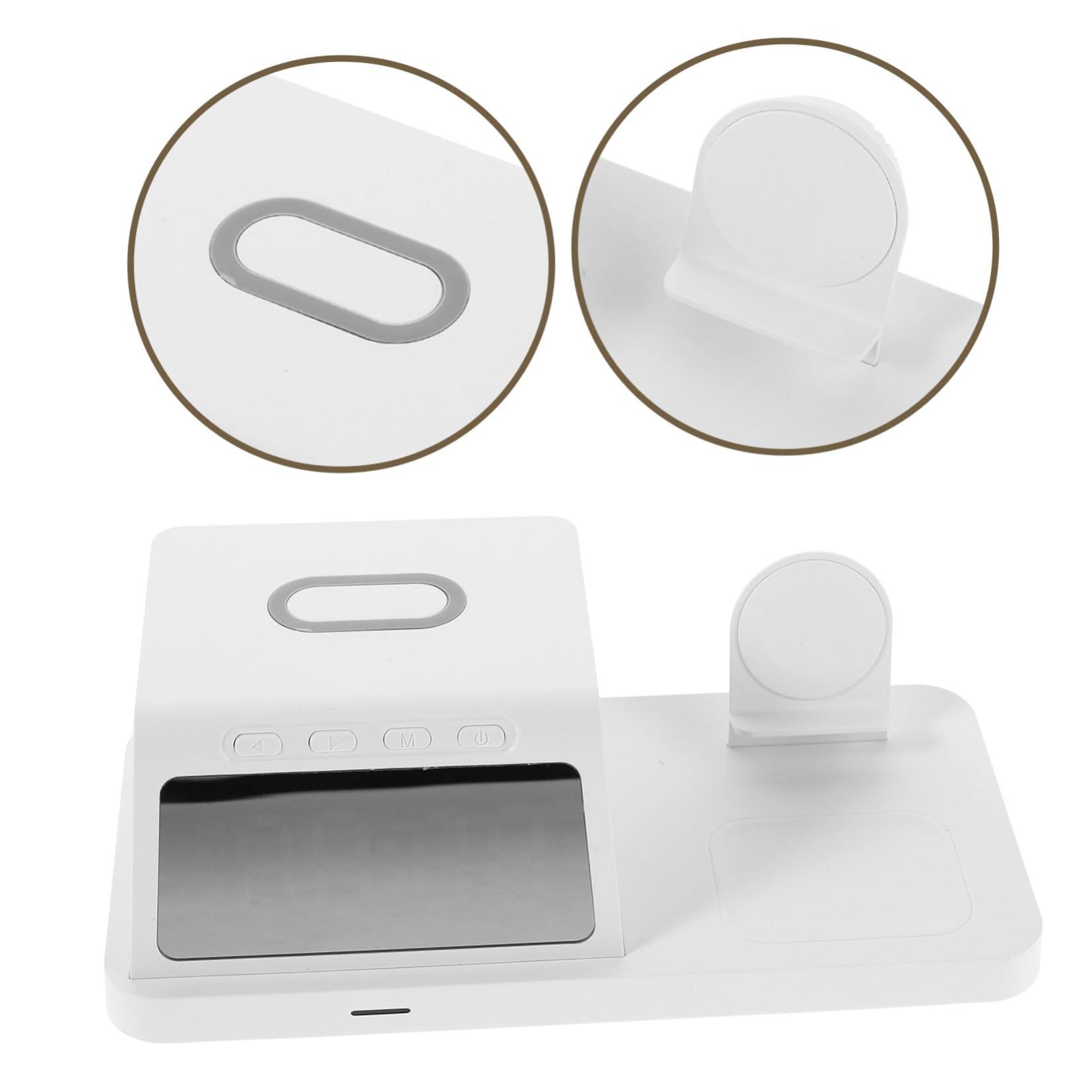 jojofuny 15w Caricatore Wireless da Tavolo Dock di Ricarica Multi-dispositivo Stazione di Ricarica Rapida Compatibile con Vari Smartphone Design Elegante per Scrivania o Comodino