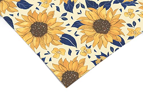 Golden Sunflower Contact Paper | Shelf Liner | Drawer Liner | Peel and Stick Paper 582 12in x 24in (2ft) -  James and Colors
