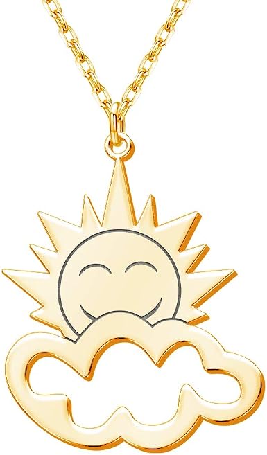 Personalized Sun Necklace, Custom 