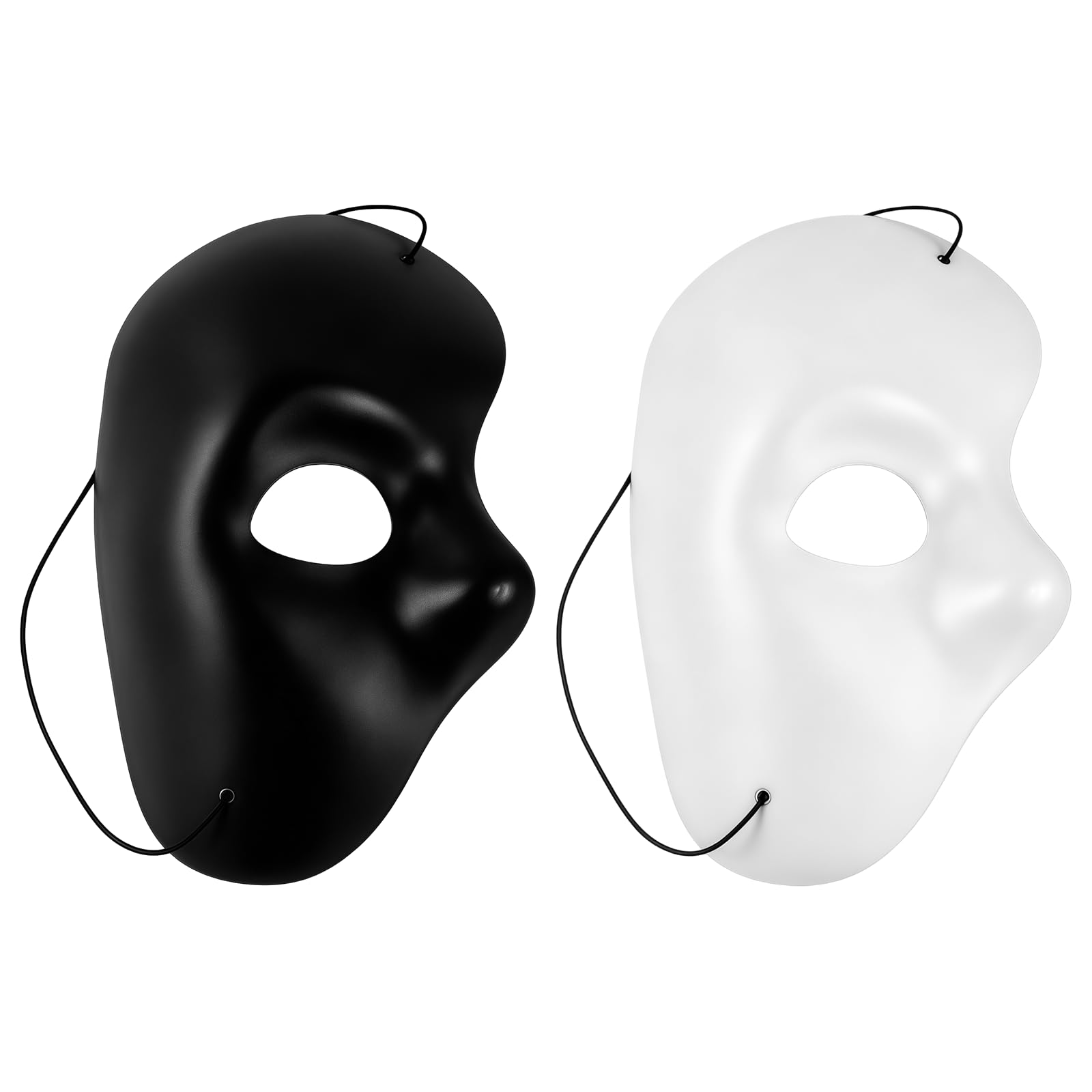 HAICN 2PCS Half Face Masquerade Opera Masks Opera Half Masks Classic Venetian Style Costume Mask for Halloween Christmas Mardi Gras Costume Wedding