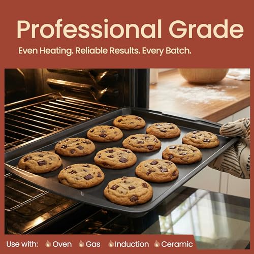 Bakken Swiss - Bakeware Set – 6 Piece – Stackable, Deluxe, Non-Stick Baking Pans for Professional and Home Cooking – Carbon Steel, Gray Coating by Bakken- Swiss - Image 3