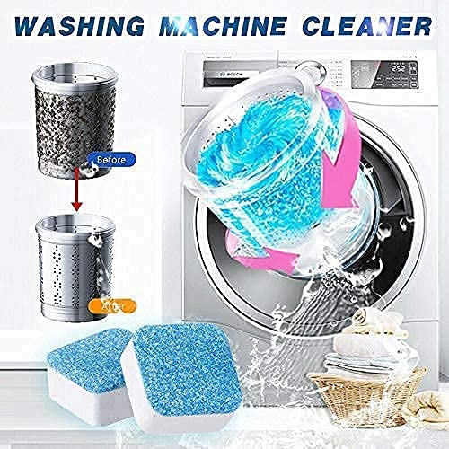 Image of Washing Machine Cleaner Tablet - 24 Pack Deep Cleaning Tablets For HE Front Loader & Top Load Washer, Tripple Decontamination Formula, Clean Inside Drum
