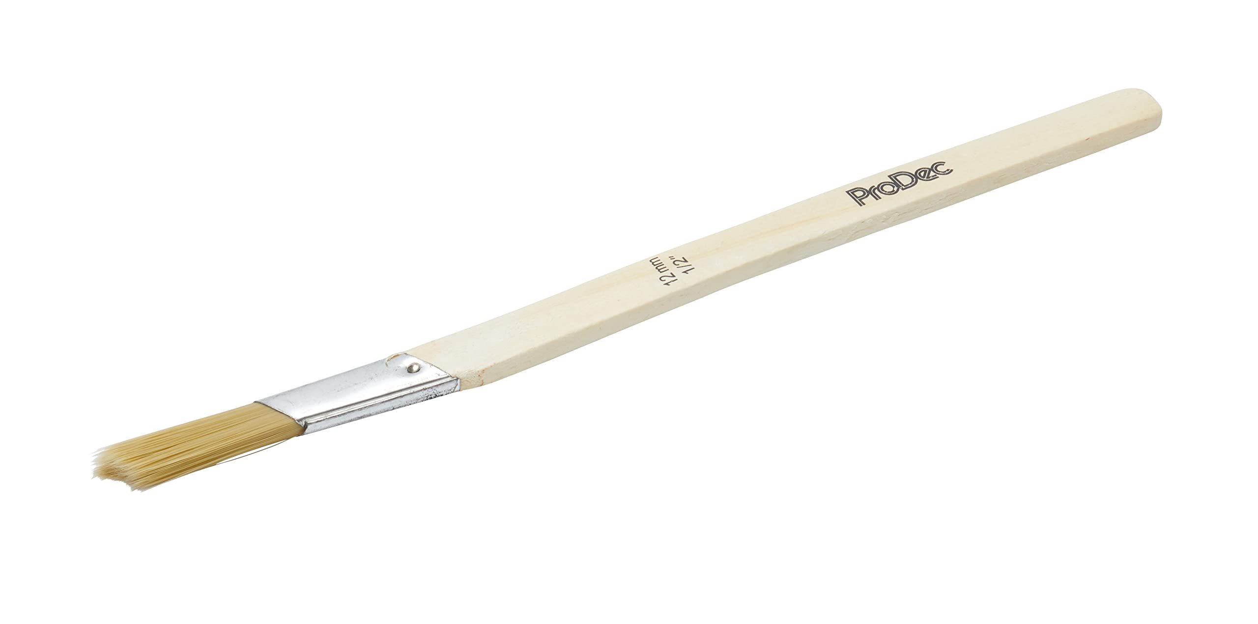 ProDec 0.5 inch Slant Cut Angled Synthetic Lining Fitch Brush for Precise Paint Application and Sharp Lines Ideal for Detail Work, Touch Up, Window Frames, Edges, Corners, Narrow Areas, 0.5" 12mm