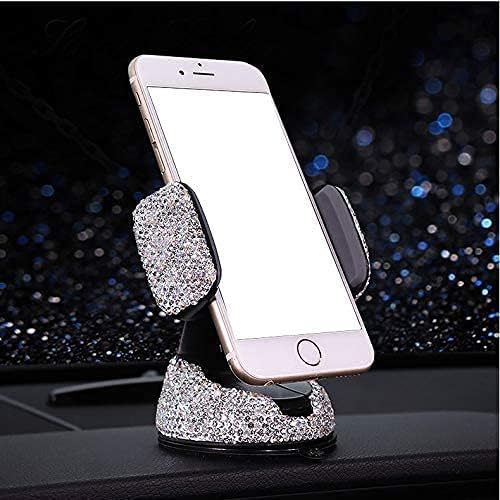 Miniatura 5 de Ergonflow Soporte universal para teléfono con diamantes de imitación de lujo, soporte para teléfono compatible con iPhone X 8 Plus 7 Plus SE 6s 6