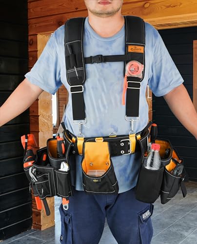 Aupofit 7-Piece Tool Belt with Suspenders