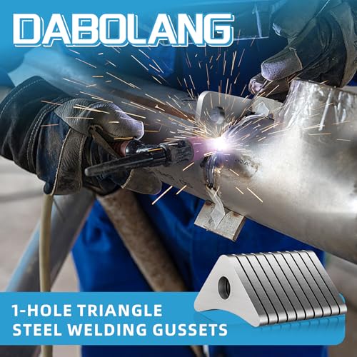 Image of 20 Pcs Weld on Tabs with 1 /2 inch Holes, Weld on Steel Gussets, Weld on Shock Mounts, 1 7 /8 inch Tall Triangle Steel Gussets for Welding- 1 /8 inch Thick