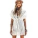 Produktbild Lazzon Strandkleid Damen Baumwolle Bademode Elegant Bikini Cover Up V-Ausschnitt