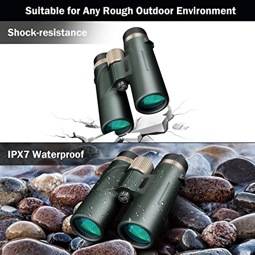 inRobert Fernglas for Erwachsene, 12 x 42 HD Wasserdichtes Nachtsicht Fernglas mit FMC-Objektiv, Koffer und Trageriemen… – Bild 7