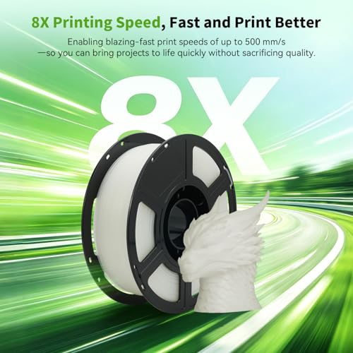 Image of FLASHFORGE High Speed PLA+ 3D Printer Filament Natural, Enhanced Melt Flow for Faster, Smoother Prints, 500mm /s Rapid Printing, Feature Sleek Matte Finish, Rich and Solid Color