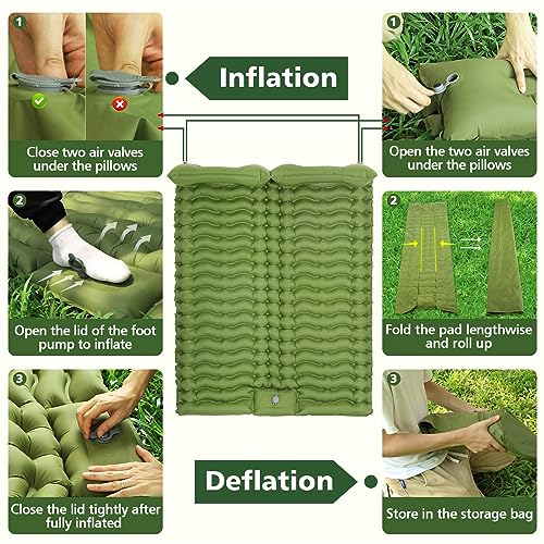 Double-Camping-Sleeping-Pad-with-Built-in-Foot-Pump-and-Pillows-Thick-Inflatable-2-Person-Portable-Camping-Mat-for-Hiking-Backpacking-Tent