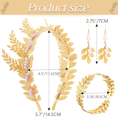 Sixexey Greek Goddess Costume Accessories Toga Leaves Headband for Women by Sixexey - Used condition - Image 5