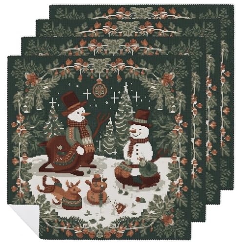 Servilletas de Tela Reutilizables POLESVBM Set 4 Floral miniatura 1