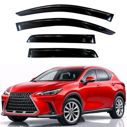 Image of KPY Rain Guards Fit for 2022-2026 Lexus NX250 NX350 NX350h NX450h+, Out-Channel Window Visors Vent Wind Deflectors 4PC, Car Accessories for 22-26 Lexus NX Series