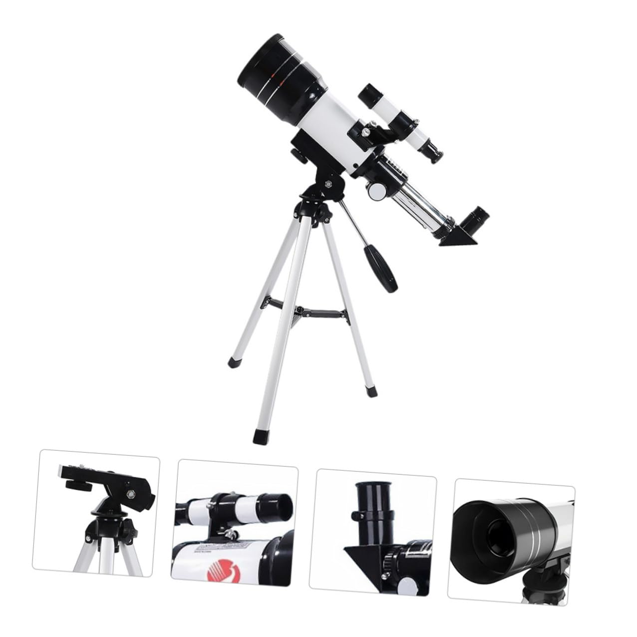 1set Telescopio Astronomico Professionale con Treppiede e Adattatore per Telefono per Osservazione Viaggio e Fotografia Notturna