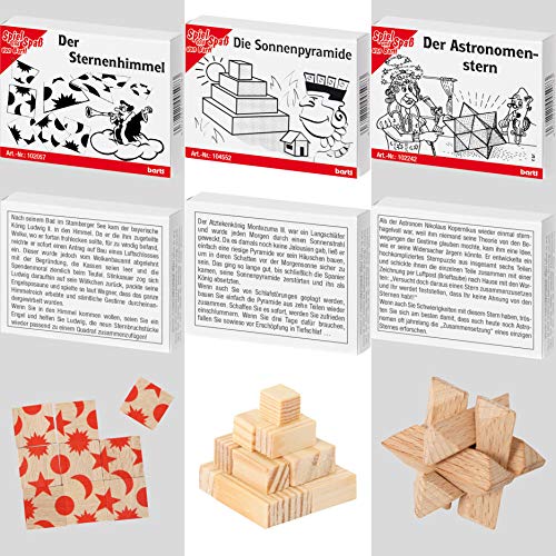 Bartl 500269 Knobelspiele aus Holz Puzzle Set F (9 Puzzles) Geschicklichkeitsspiele für Erwachsene und Kinder – Ansicht 3