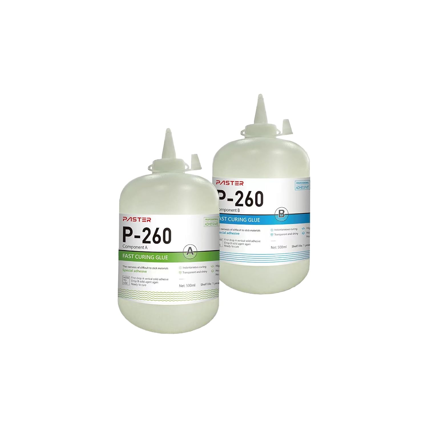 10Pack Fast Curing Glue 5L P-260A/P-260B for Channel Letter, Metal, Plastics, Rubbers, Wood (P-260A)