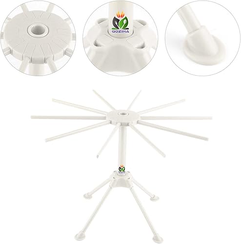 Vista 5 de GOZIHA Escurridor de pasta de cocina Haz pasta fresca casera Secadora de fideos domésticos para uso doméstico Soporte de secado de espaguetis