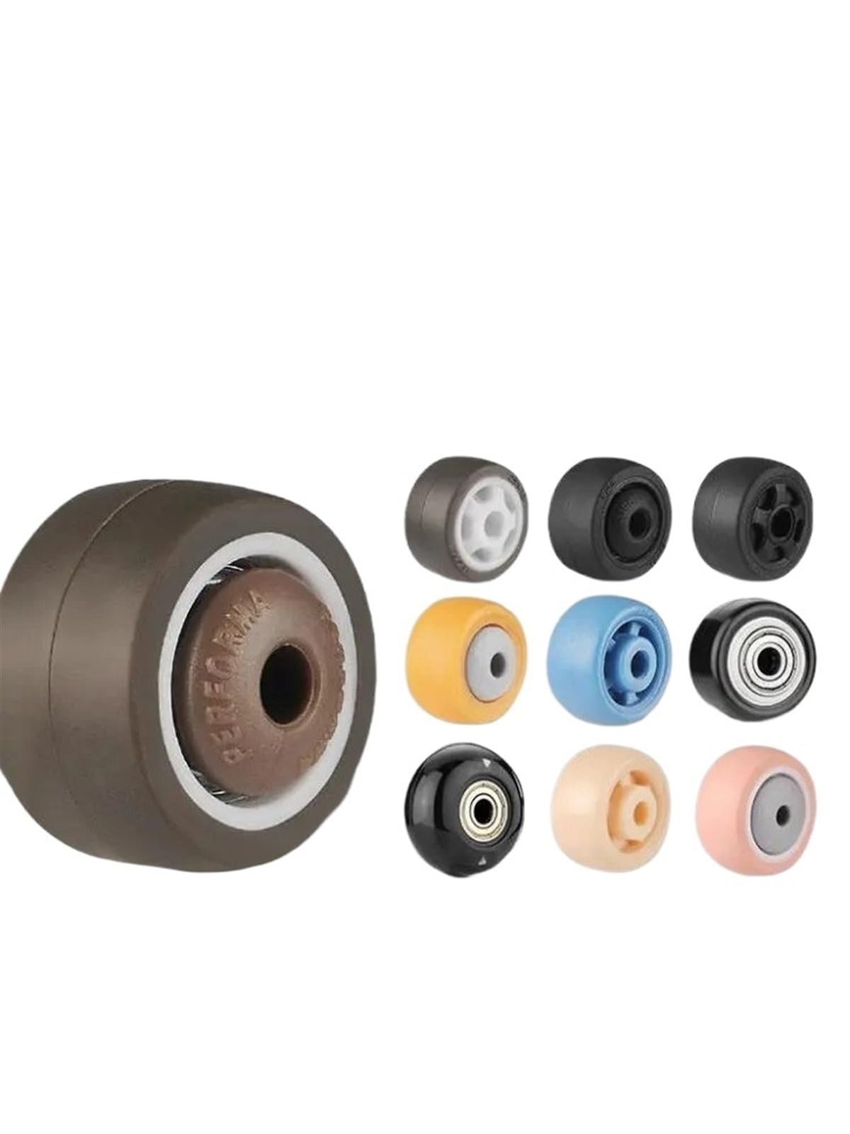 Roulettes TPE 1.25 pouce sans roulement lot de 4 pivotantes en nylon pour petit meuble