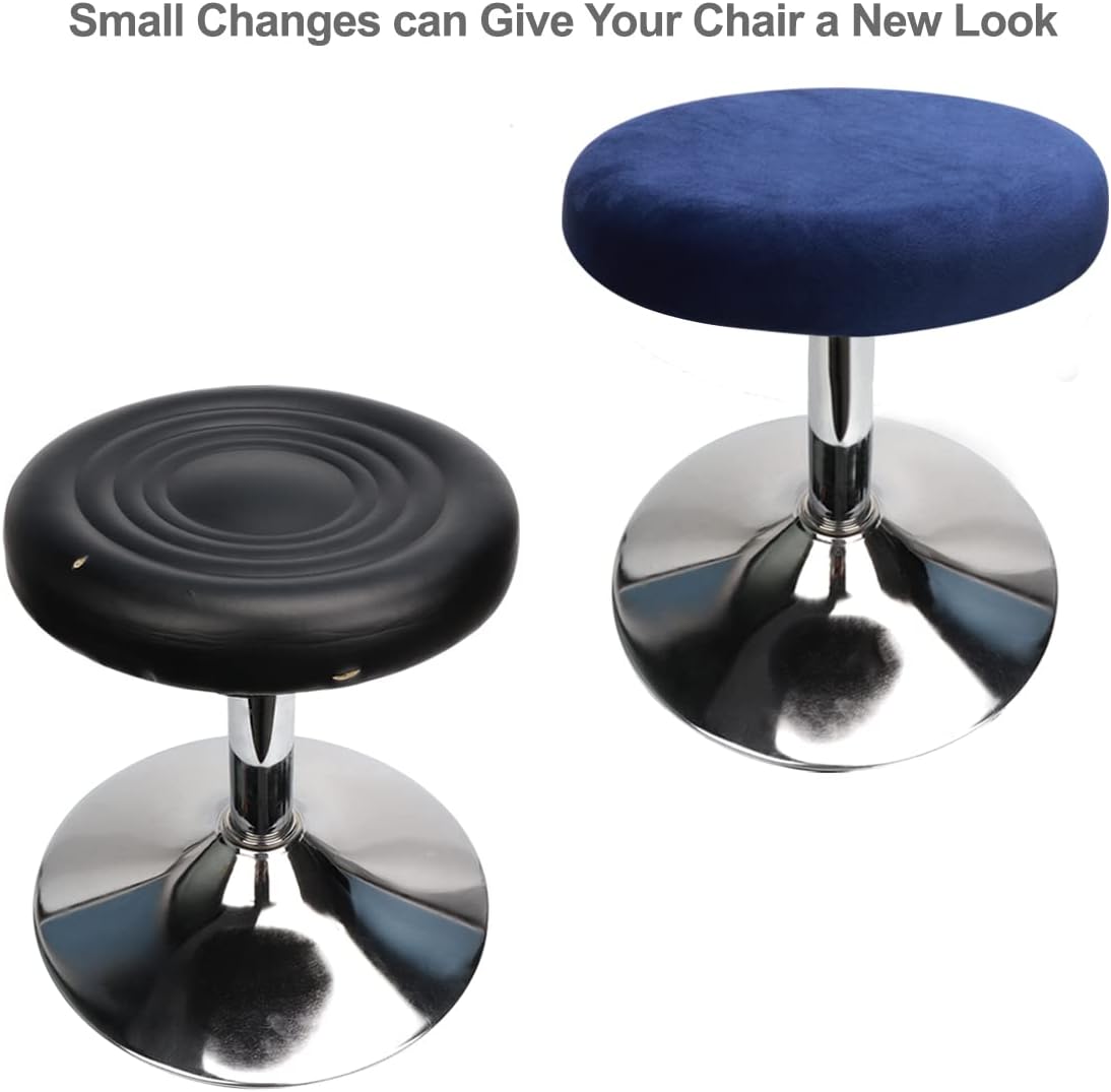 HuaLiSiJi Stool Covers Round 12"-16"/30-40cm Bar Stool Covers Velvet Round - Image 3