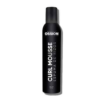 Morfose Ossion Curl Mousse, 24 Hour Definition & Volume Boost | Frizz-Free, Natural Curls with Flexible Hold, Professional Styling Foam, 6.77 Fl Oz.