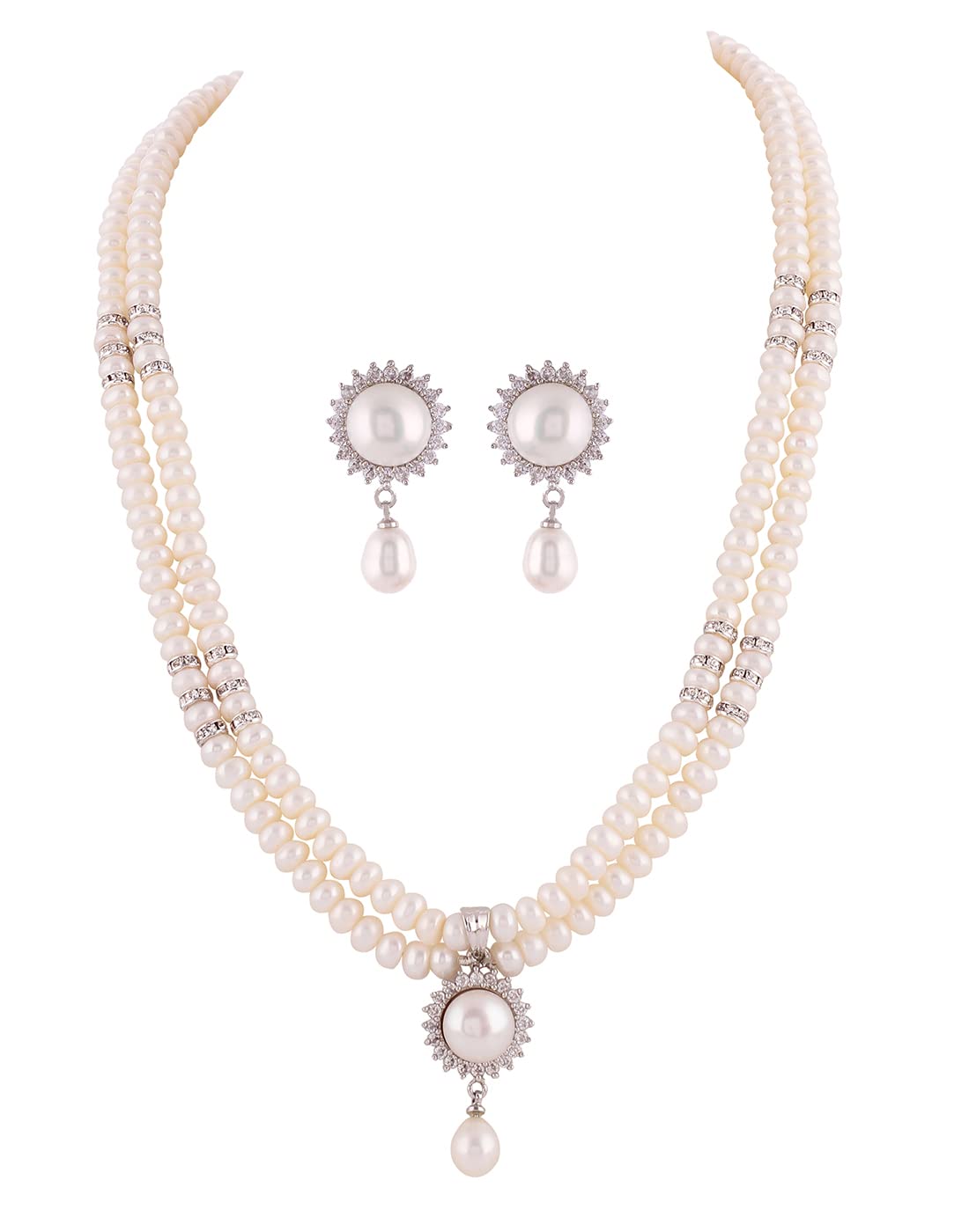 HYDERABAD JEWELS REAL NATURAL HYDERABADI PEARL SET FOR GIRLS N WOMEN WITH CERTIFICATE (DOUBLE LINE) (B09Y38T5B6) Amazon Price History, Amazon Price Tracker