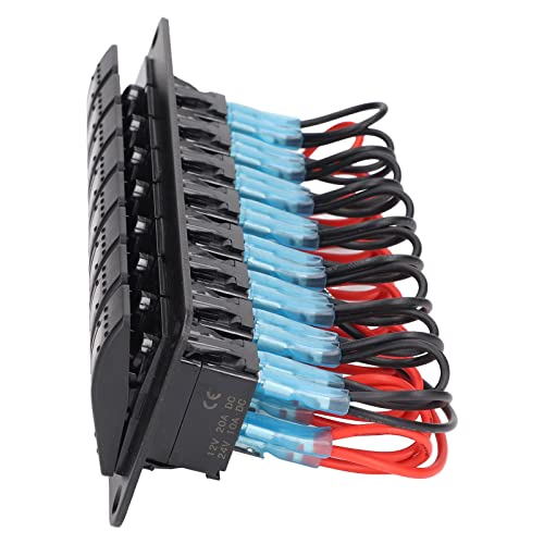 Tableau interrupteurs 8 gangs en plastique durable ABS PC pour environnement marin