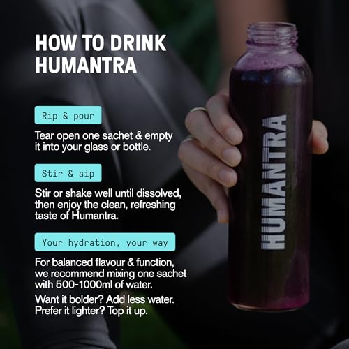 Humantra Hydration Packets | Zero Sugar Electrolyte Hydration Multiplier w/Essential Minerals & 6 Electrolytes | Electrolytes Powder (20 Count, Elderberry) - 5