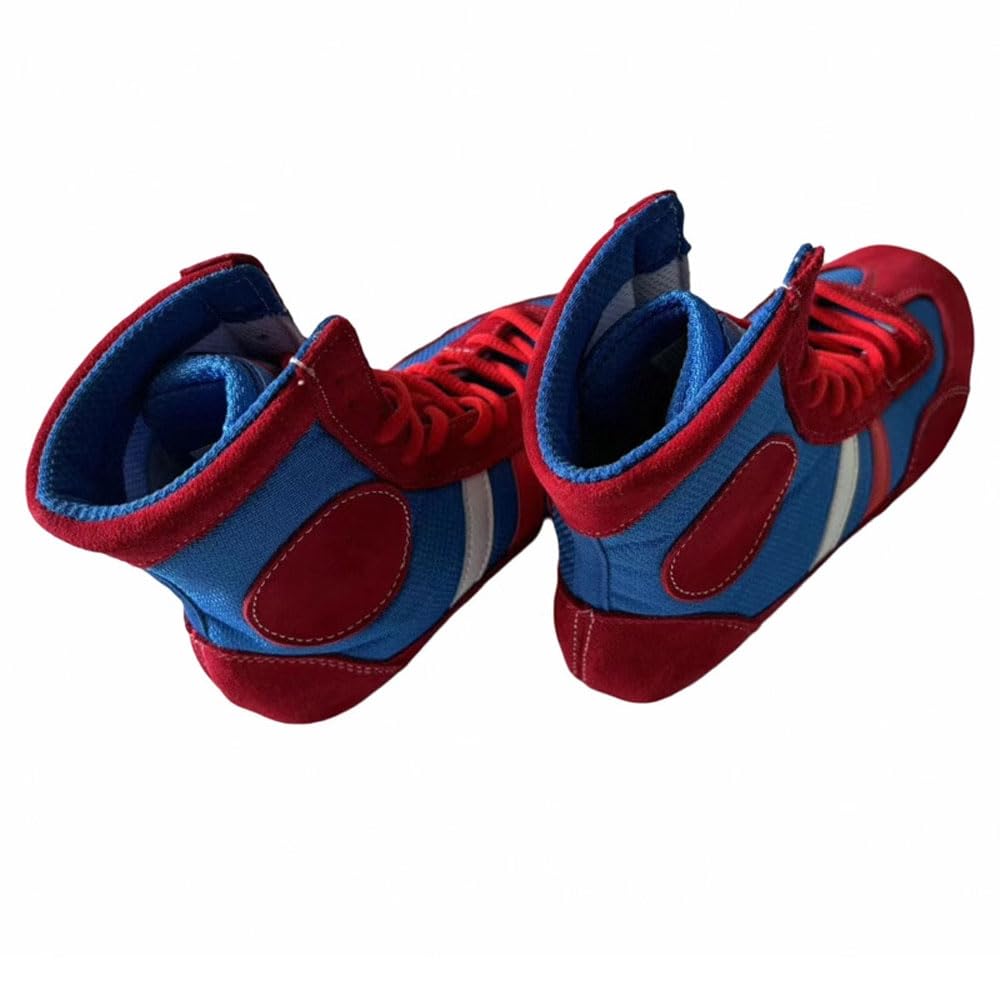 Zapatos entrenamiento de lucha libre ligeros,rojo Zapatos de judo de interior con suela blanda,Zapatillas zapatos de sambo para Hombre mujer,Zapatillas para Culturismo,Zapatillas de Atletismo,35-45 EU