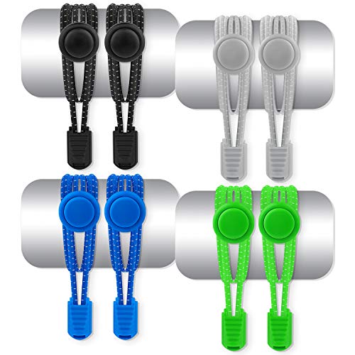 Udaily 4 Pairs or 2 Pairs No Tie Shoelaces for Kids and Adults
