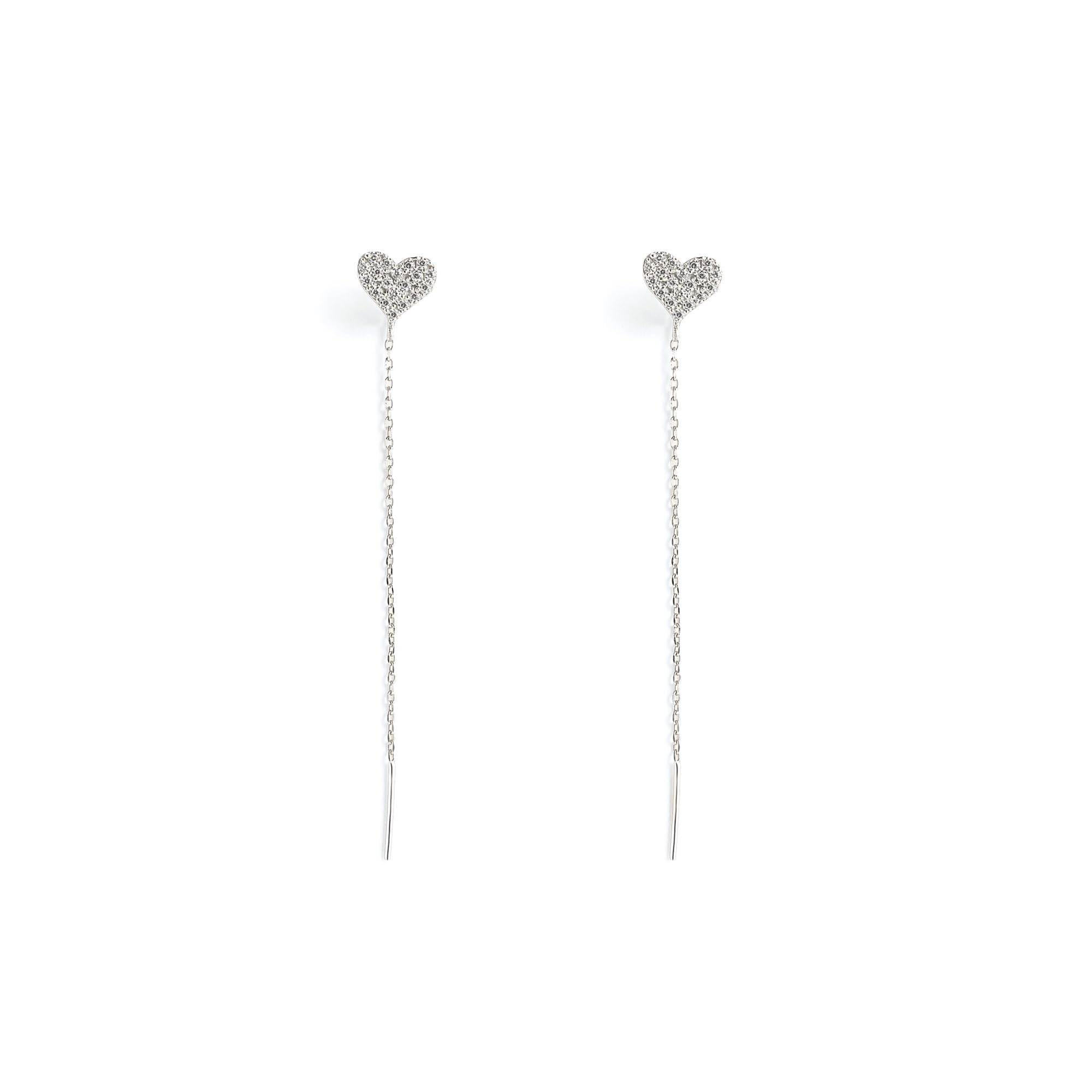 MABEL 925 Sterling Silver, Rose Gold Plated Heart Charm Threader Earring, Fine Jewellery Gifts for Women & Girls, Assured Purity & 6 Month Warranty* (B0CRYV9V2C) Amazon Price History, Amazon Price Tracker