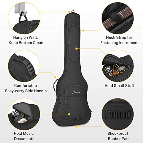 Donner Housse pour Guitare Basse Électrique de 43 pouces, Rembourrage de 12 mm en Nylon Indéchirable 600D, Double… - Les Beatles, Paul McCartney, John Lennon, RIngo Starr, George Harrison Donner Housse pour Guitare Basse Électrique de 43 pouces, Rembourrage de 12 mm en Nylon Indéchirable 600D, Double… – Image 7