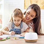 300ML Essential Oil Diffuser with 7-Color LED Lights and Remote Control, Modern Minimalist Design, High-Efficiency Ultrasonic Mist Aromatherapy Diffuser for Home - Image 4