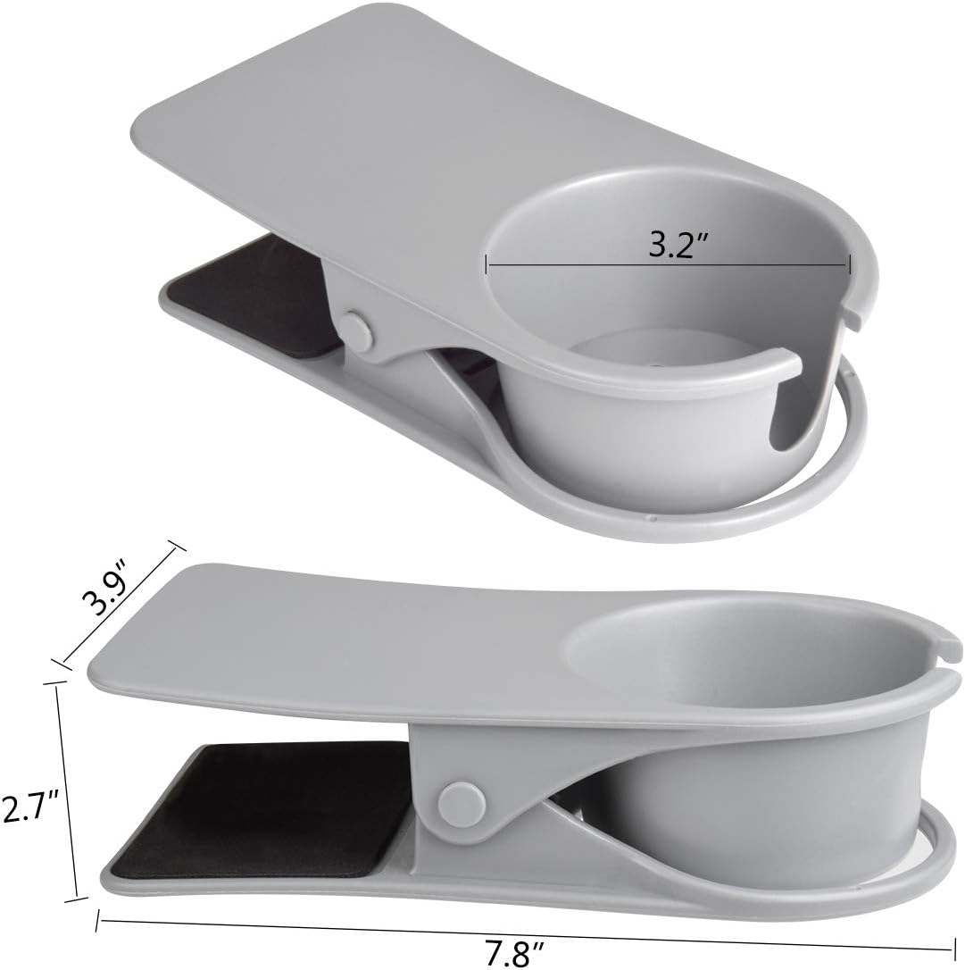 Drinking Cup Holder Clip,Desk Cup Holder,Table Edge Clamp Cup Holder,Place Water Glass, Coffee Mug, Beverage, Cell Phone.Best Office Accessories.£¨Gray image 3