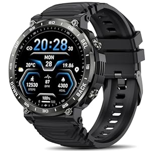 Smart Watches for Men Answer/Make Calls, 1.52″ Military Smart Watch for Android iPhone, Fitness Watch with 24/7 Heart Rate/BP/Sleep Tracker, 118 Sports Modes, 5ATM Waterproof Rugged Smartwatch