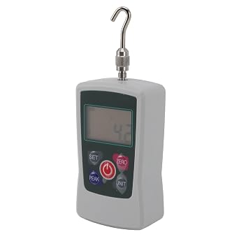 Digital Force Gauge Portable Push Pull Tension Tester, Built in Sensor Battery Powered Mini Dynamometer for 50-500N Range