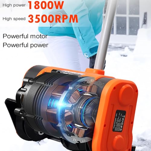 Elektryczna odśnieżarka o mocy 1800 W, szerokość 30 cm, odległość rzucania 8 m na patio, taras, odśnieżanie podjazdu