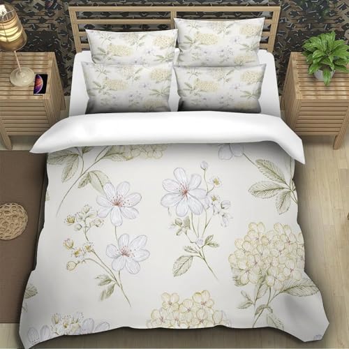 Linge de lit avec fermeture éclair douce et microfibre résistante effet 3D - 5