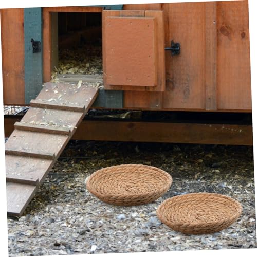 ibasenice 5stücke Geflochtenes Hühnerschlafnest Aus Stroh Hühnernestbett Für Kleine Haustiere Schlafhütte Für Garten Strohgeflochtenes Haustierbett Als Vogelkäfig-Dekoration