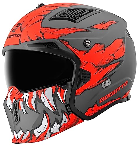 Bogotto Radic Skulash Casco, rosso/nero, M