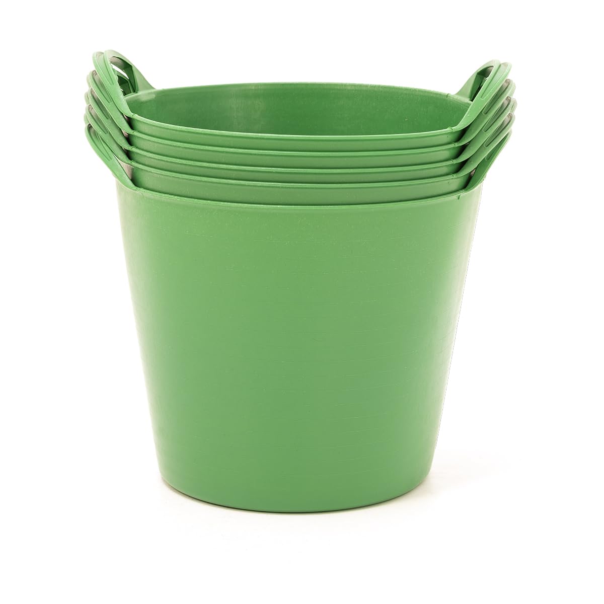 BiGDUG Plastic Flexi Tubs (42 Litre) - Pack of 3 - Black - Heavy Duty Trugs Flexible Storage Bucket - Multi Purpose Round Container — view 9