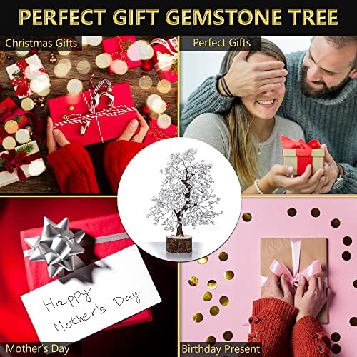 Miniatura 7 de Árboles de cristal de cuarzo transparente para decoración del hogar, decoración de escritorio de oficina, cristales curativos de chakras y piedra